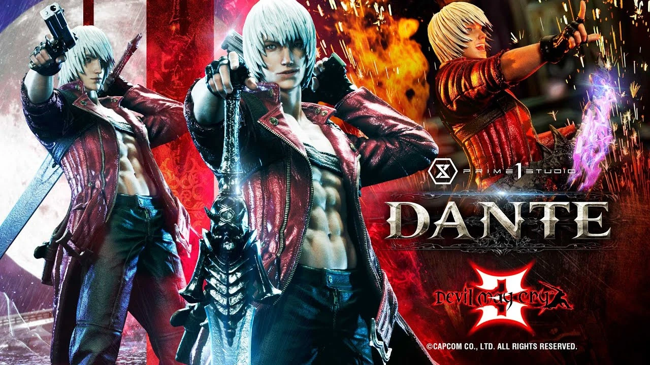 Брутальный Данте из Devil May Cry 3: Dante's Awakening представлен в виде скульптуры