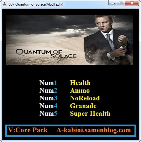 Quantum of Solace: The Game: Трейнер/Trainer (+5) [1.0] {Abolfazl.k}