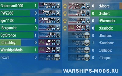 World of Warships "Иконки кораблей "Swordfish" для 0.5.4.1"