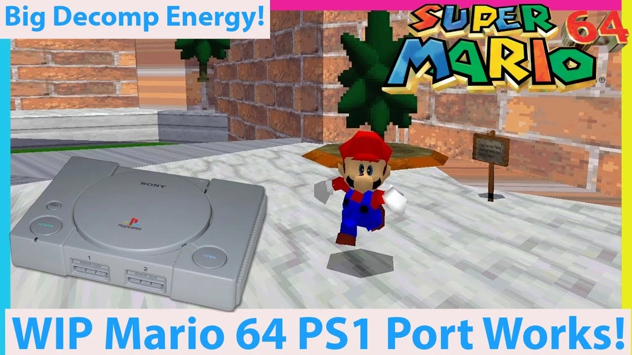 Super Mario 64 портировали на PS1, что стало впечатляющим достижением в области моддинга