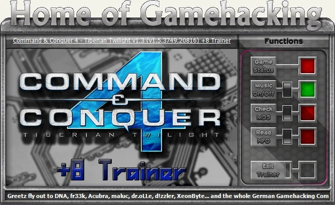 Command & Conquer 4 - Tiberium Twilight: Трейнер/Trainer (+8) [1.3/1.5.3749] {HoG/sILeNt heLLsCrEAm}