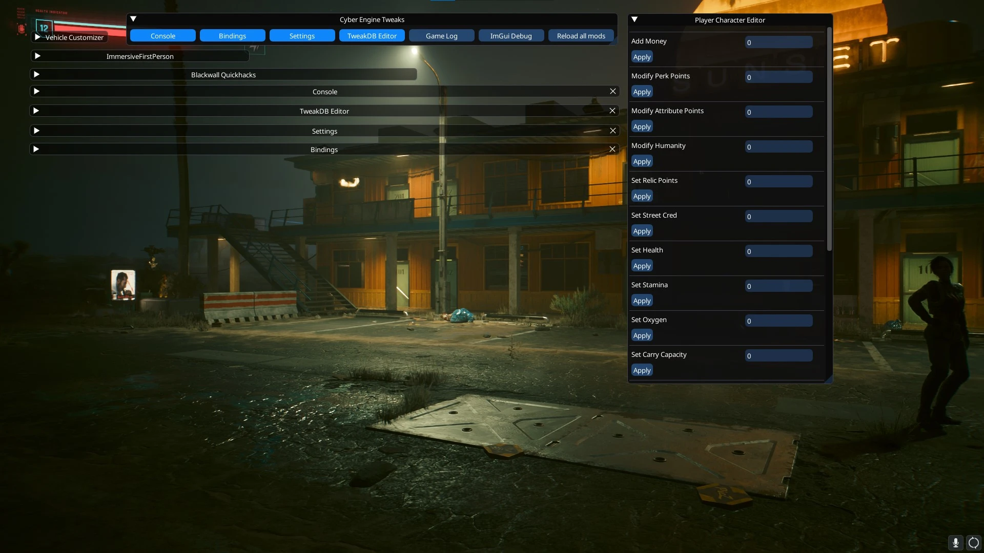 Cyberpunk 2077 "Редактор игрока - Player Character Editor - CET Extension" [1.3.1] {LeeDev}