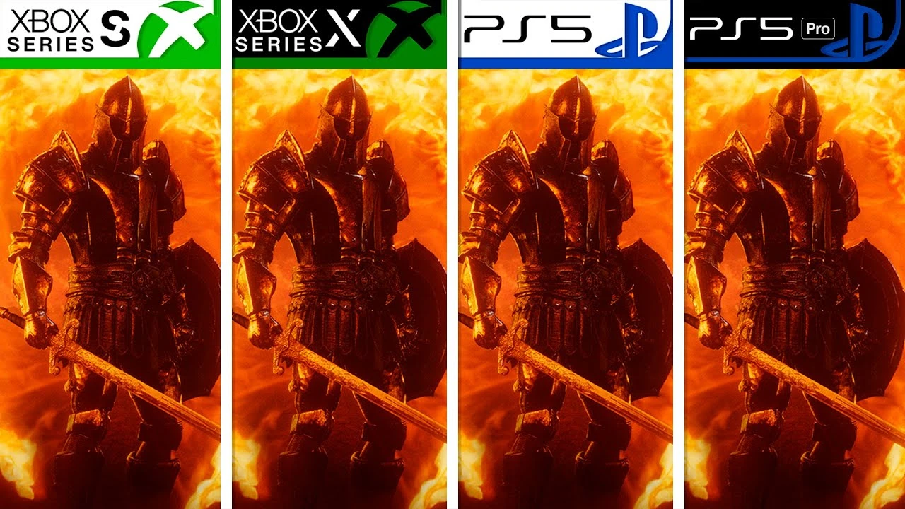 Сравнение графики Oblivion Remastered на PS5 Pro, PS5, Xbox Series X и Series S