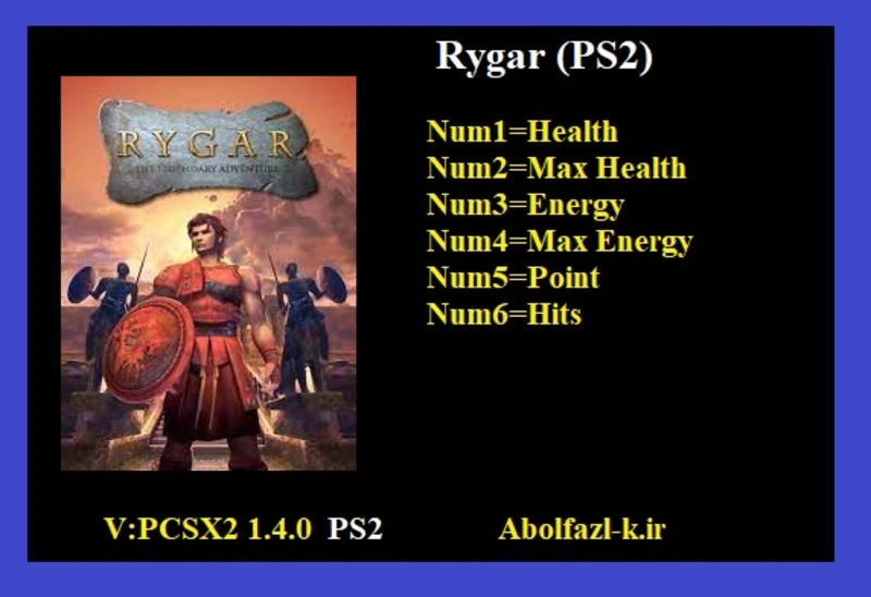 Rygar "Трейнер +6" [1.4.0/pcsx2] {Abolfazl.k}