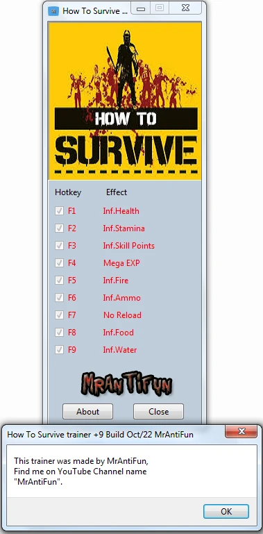 How to Survive: Трейнер/Trainer (+9) [Build ~ 22.10.13] {MrAntiFun}