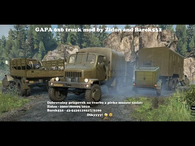 SnowRunner "Армейский Грузовик Gapa 6x6 v1.0.2 (v15.0)"