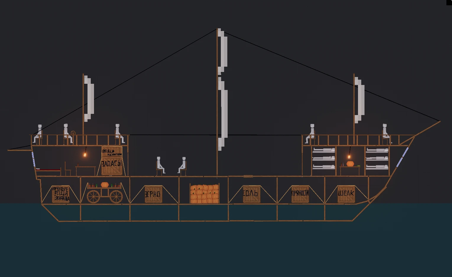 People Playground "Ремейк средневекового когга" [1.27.5+]