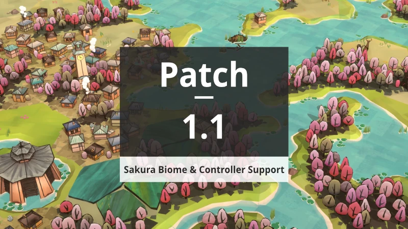Dorfromantik получает вдохновленный Японией биом Сакуры и поддержку контроллеров на ПК