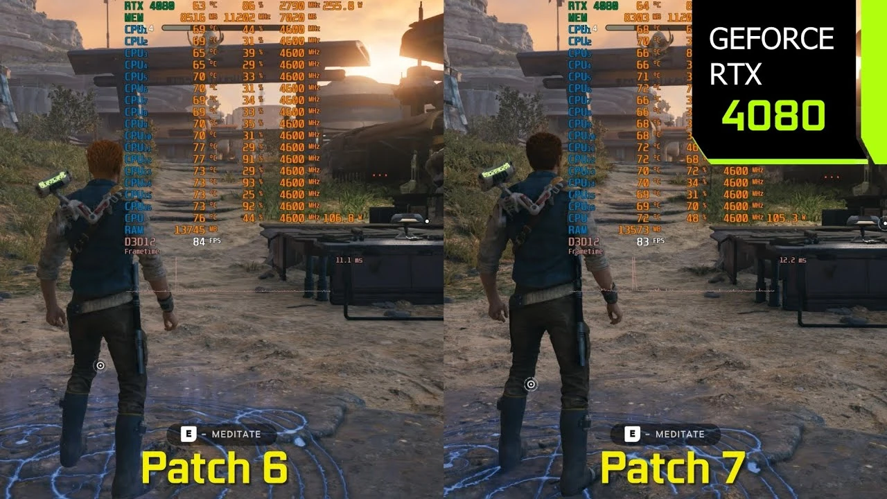 Почти никакой разницы: в сети показали, как стала работать ПК-версия Star Wars Jedi: Survivor после выхода патча