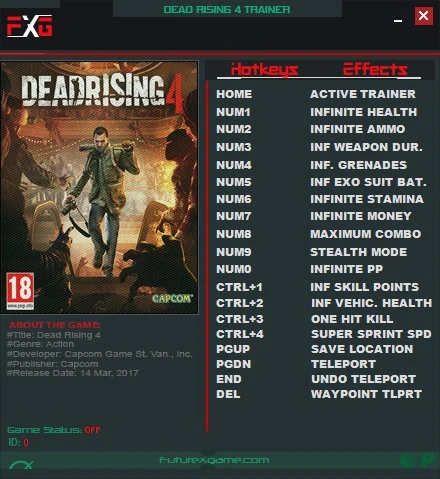 Dead Rising 4: Трейнер/Trainer (+16) [Update 2] {FutureX}