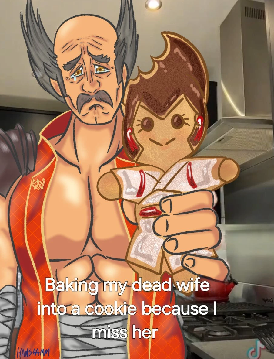 Хейхачи испёк Казуми, так как скучает по ней