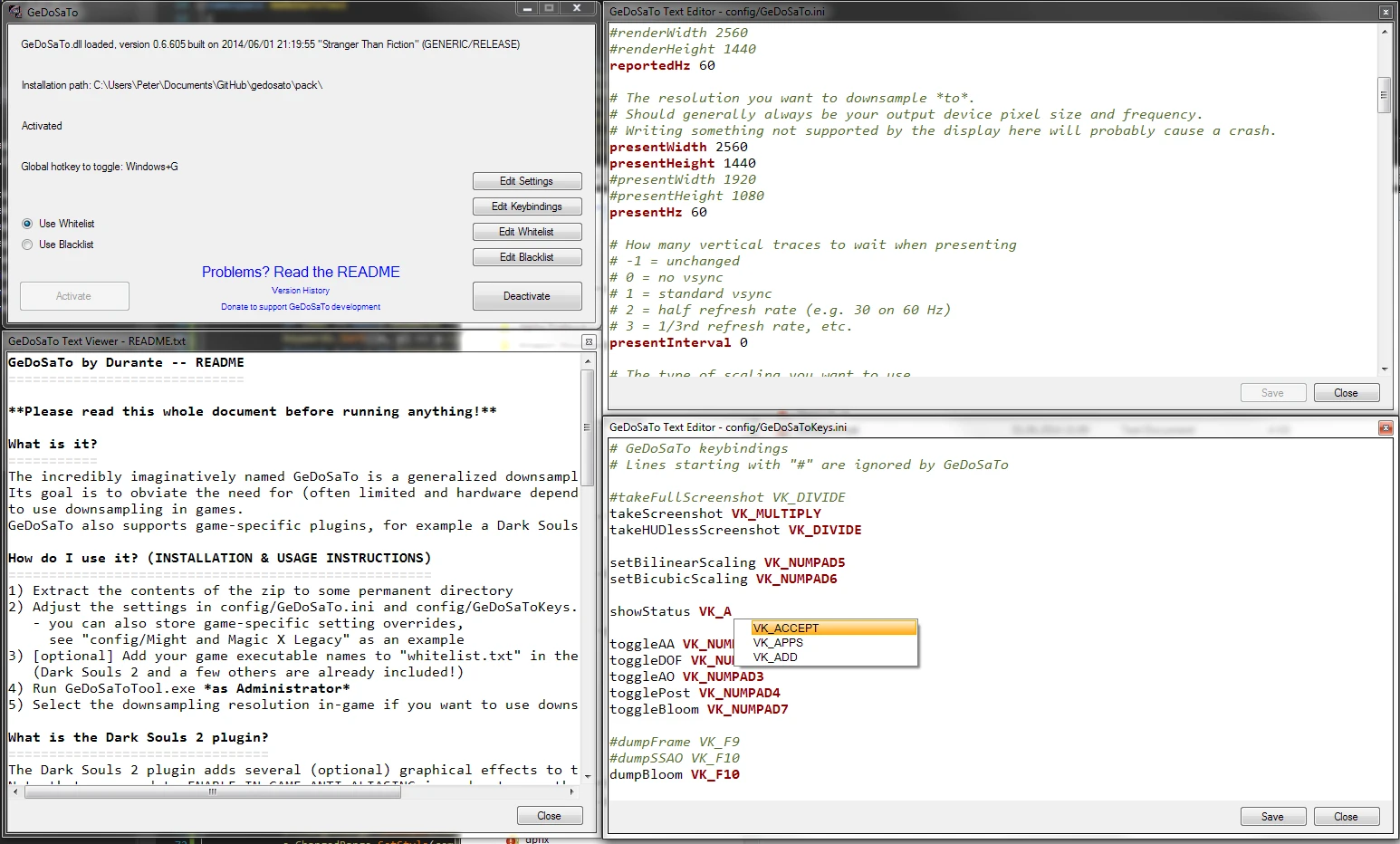 Dark Souls 2 "GeDoSaTo Dark Souls 2 Edition beta 7" [аддон для установки модов]