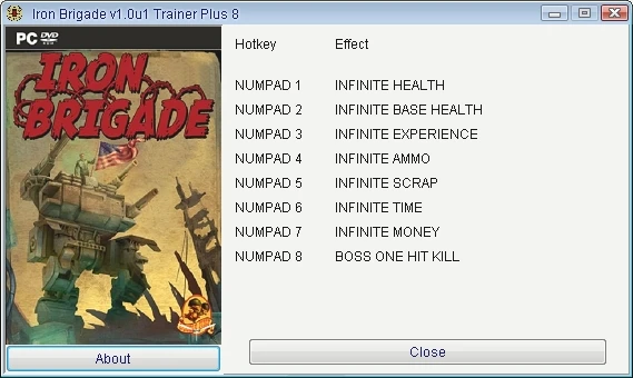 Iron Brigade: Трейнер/Trainer (+8) [1.0u1] {GRIZZLY/PlayGround.ru}