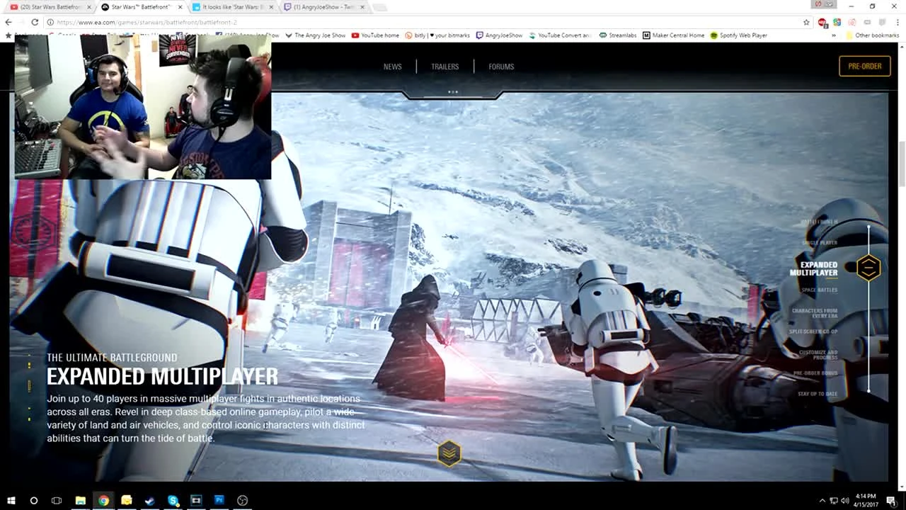 Реакция Ангри Джо на трейлер Star Wars: Battlefront 2 (2017)