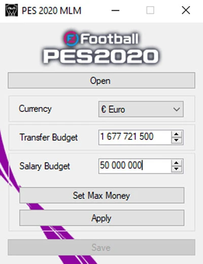 PES 2020: Редактор Бюджета / ML Money Editor [1.1] [PC] {extream87}