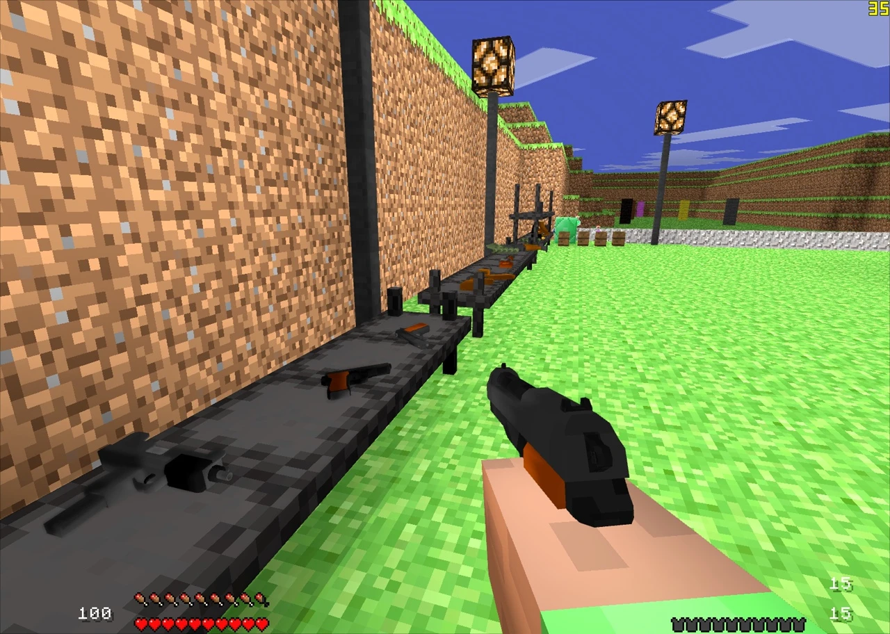 Doom 2 "Брутальный мод в стиле Minecraft"