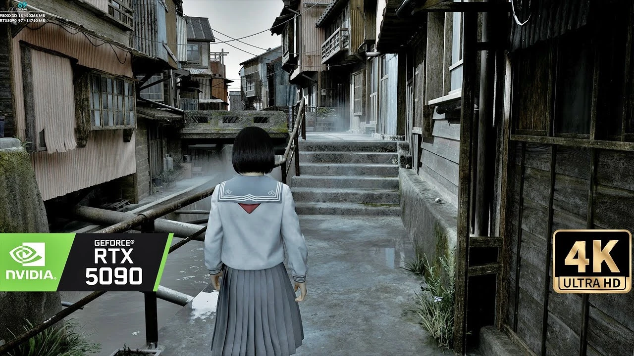 Silent Hill f без тумана на RTX 5090 c эпическими настройками графики