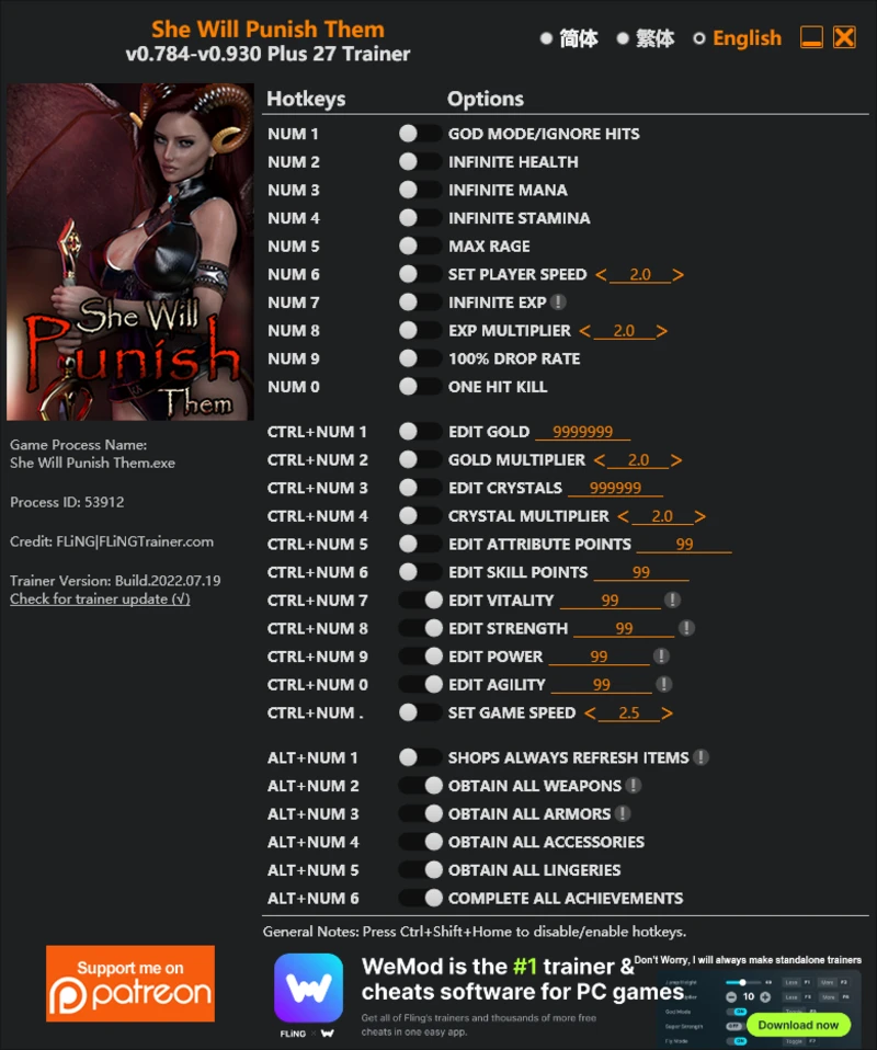 She Will Punish Them "Трейнер +21" [0.784 - 0.920] {FLiNG}