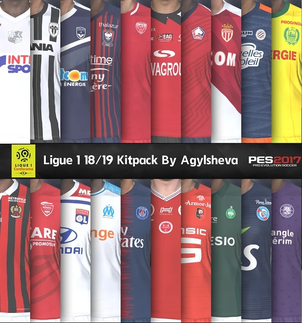 PES 2017 "Ligue 1 Kits For Season 2018/19 by Agylsheva"
