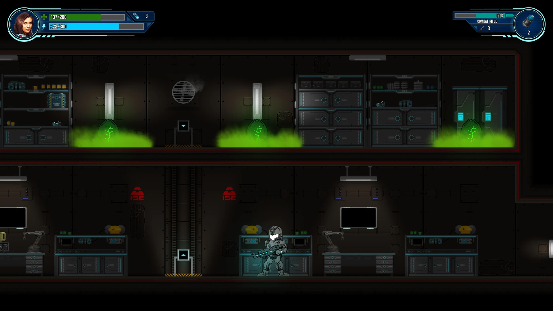 Двухмерный научно-фантастический приключенческий боевик Omega Warp получил демоверсию в Steam