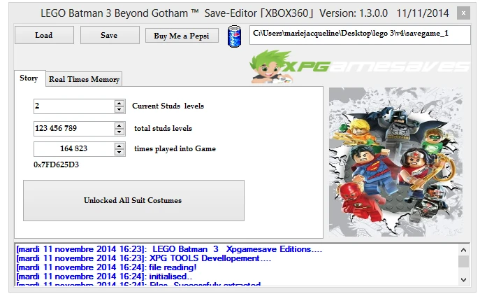 LEGO Batman 3: Beyond Gotham: Редактор сохранений | Save Editor [XBOX360]