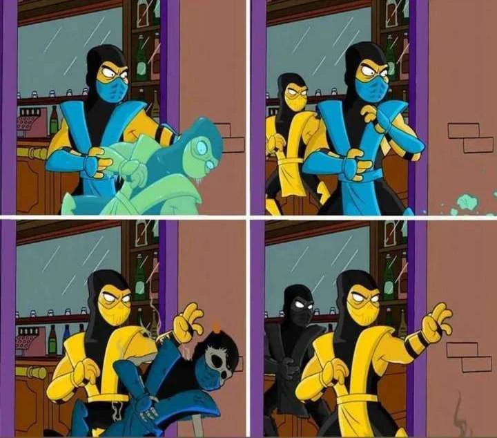 MK в стиле Симпсонов