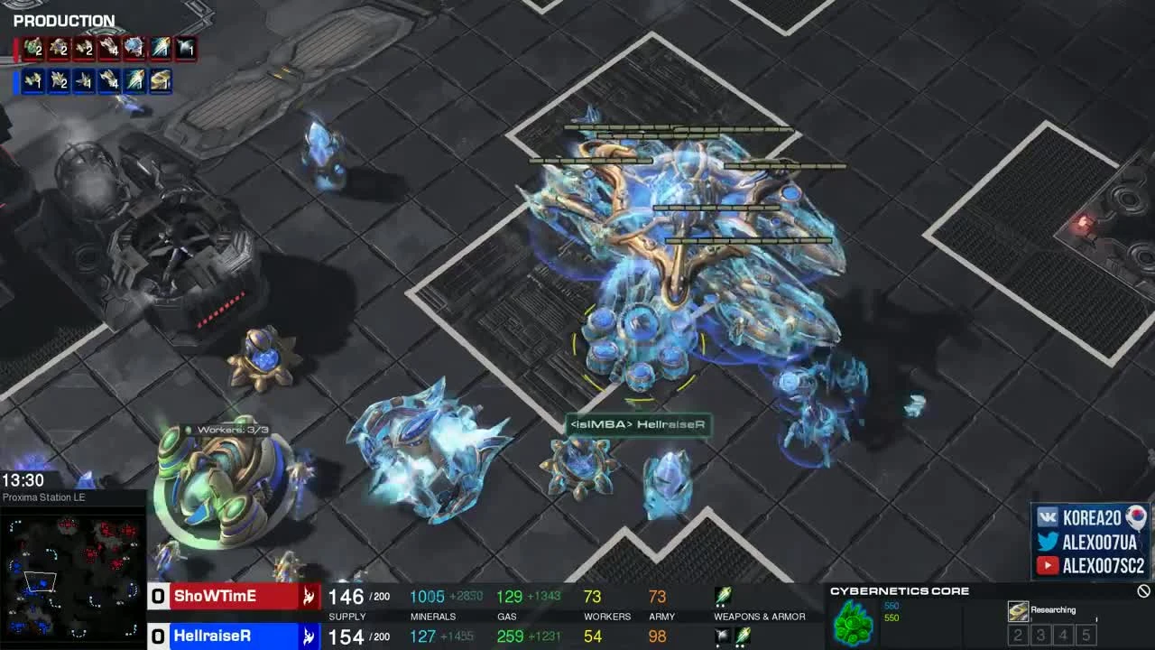 Матч профессионалов в StarCraft 2: LotV - HellraiseR vs ShoWTimE