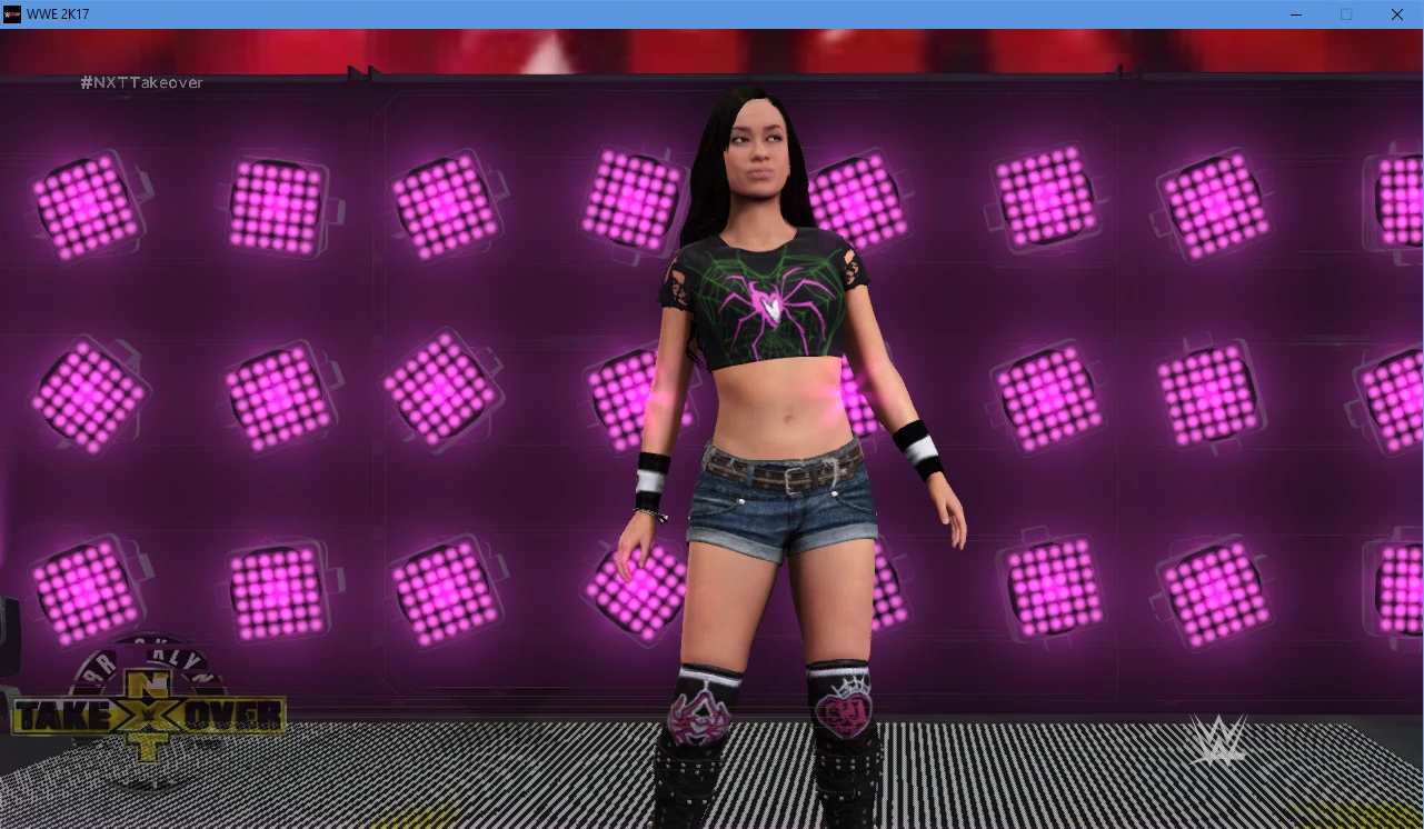 WWE 2K17 "AJ Lee Наряд Curb Stomp City Мод"