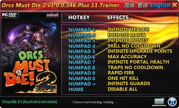 Orcs Must Die! 2: Трейнер/Trainer (+11) [1.0.0.346] {FLiNG}