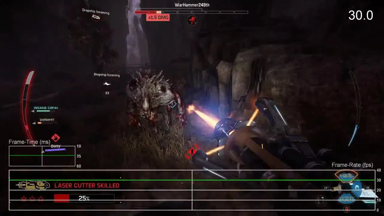 Evolve "Тест частоты кадров Xbox One"
