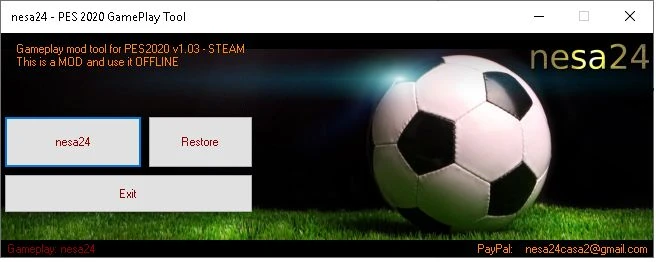 PES 2020 "Patcher GamePlay patch tool by nesa24"