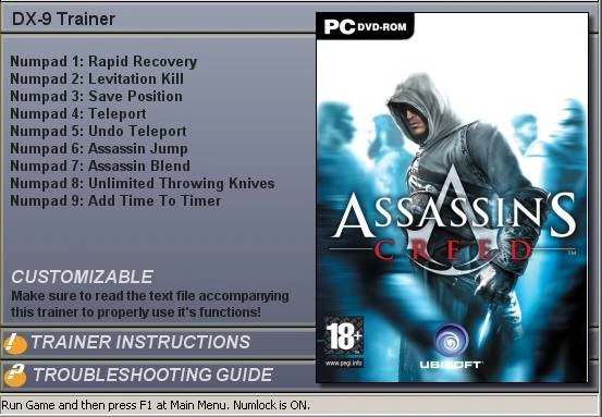 Assassin's Creed: Трейнер (+8) [1.0] DX10