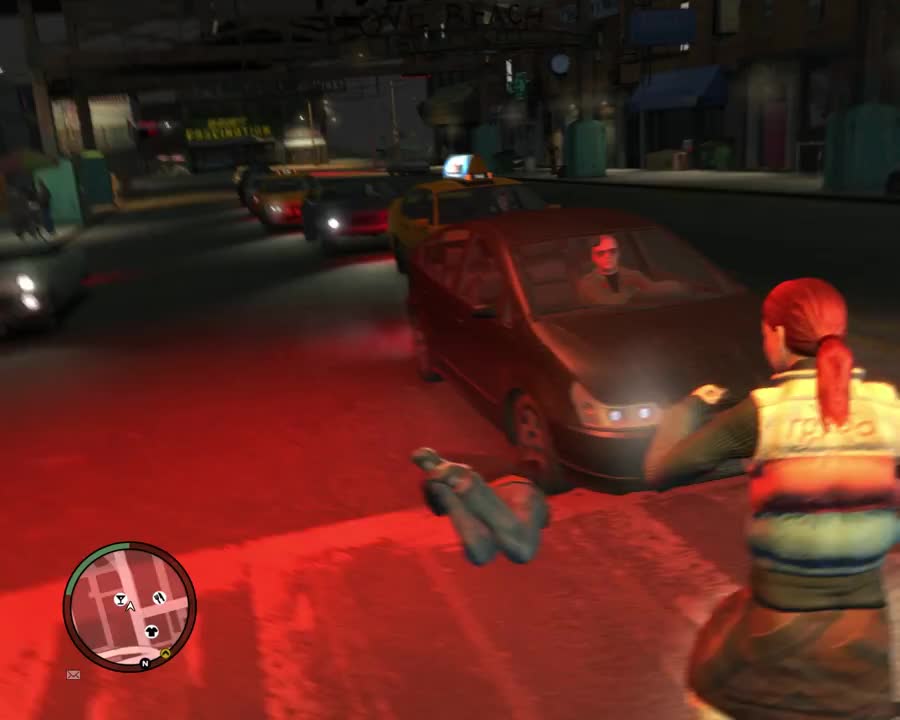 Grand Theft Auto 4 "Баба надавала по щам"