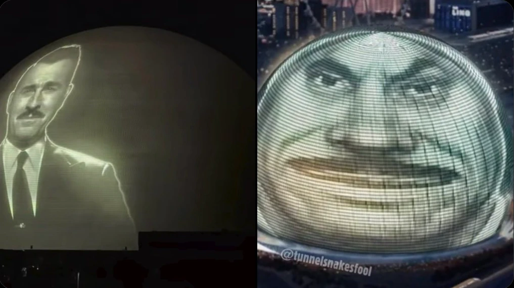 Мистер Хаус захватил Лас-Вегас: мем по Fallout: New Vegas стал реальностью на гигантской сфере