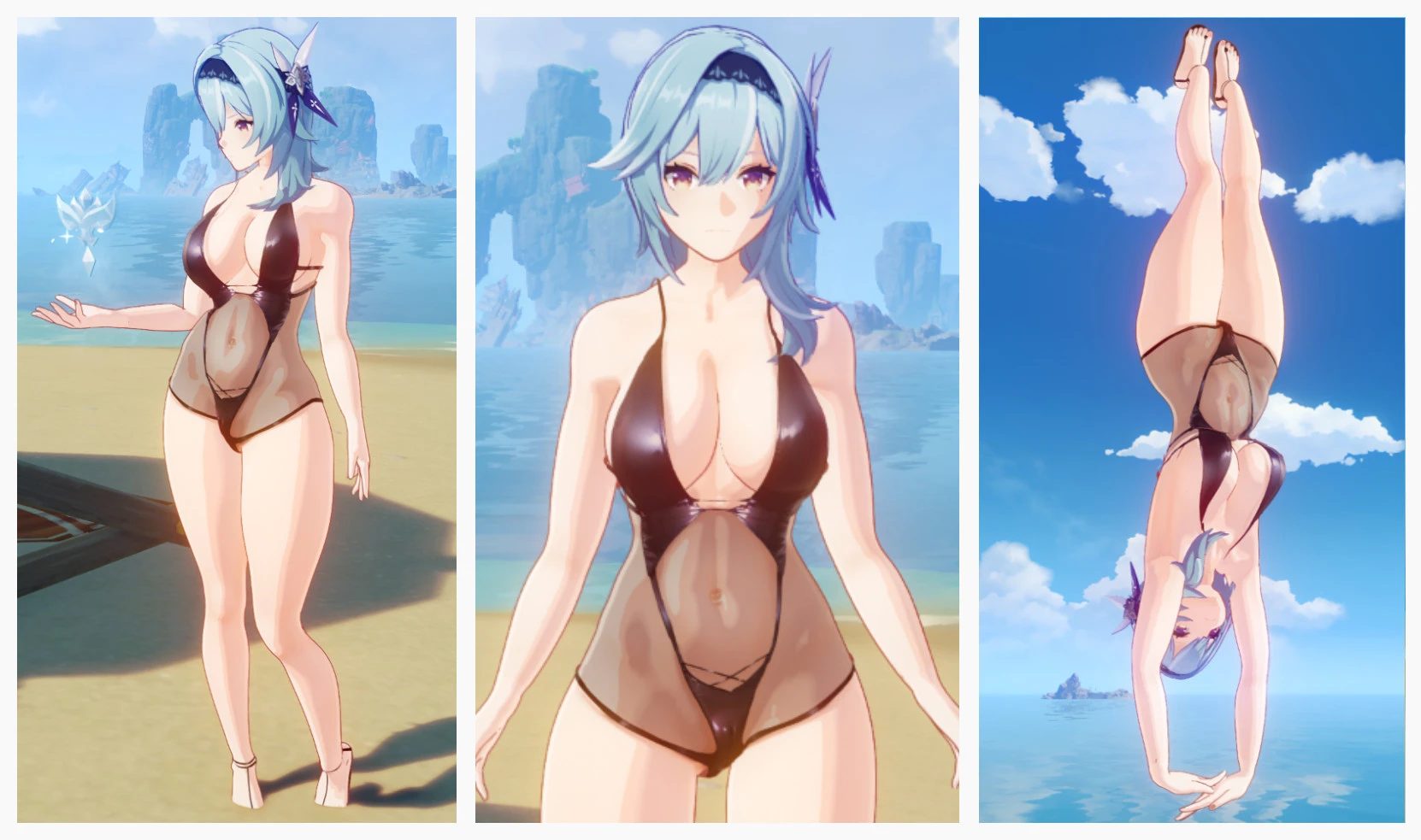 Genshin Impact "Эола в горячем бикини и пышными формами"