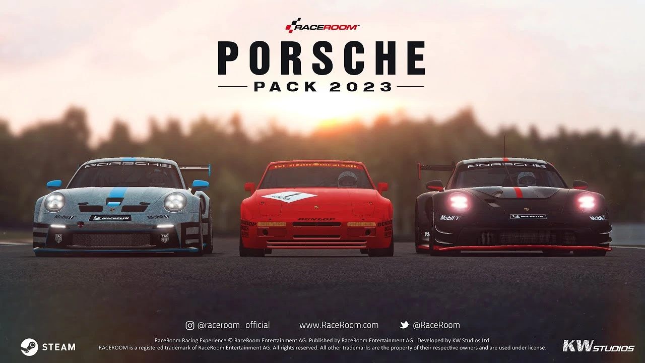 В игру RaceRoom добавлено три автомобиля Porsche