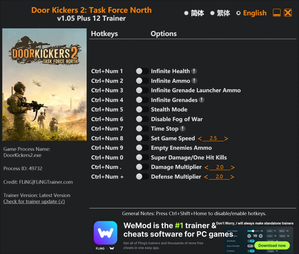 Door Kickers 2: Task Force North "Трейнер +12" [1.05] {FLiNG}