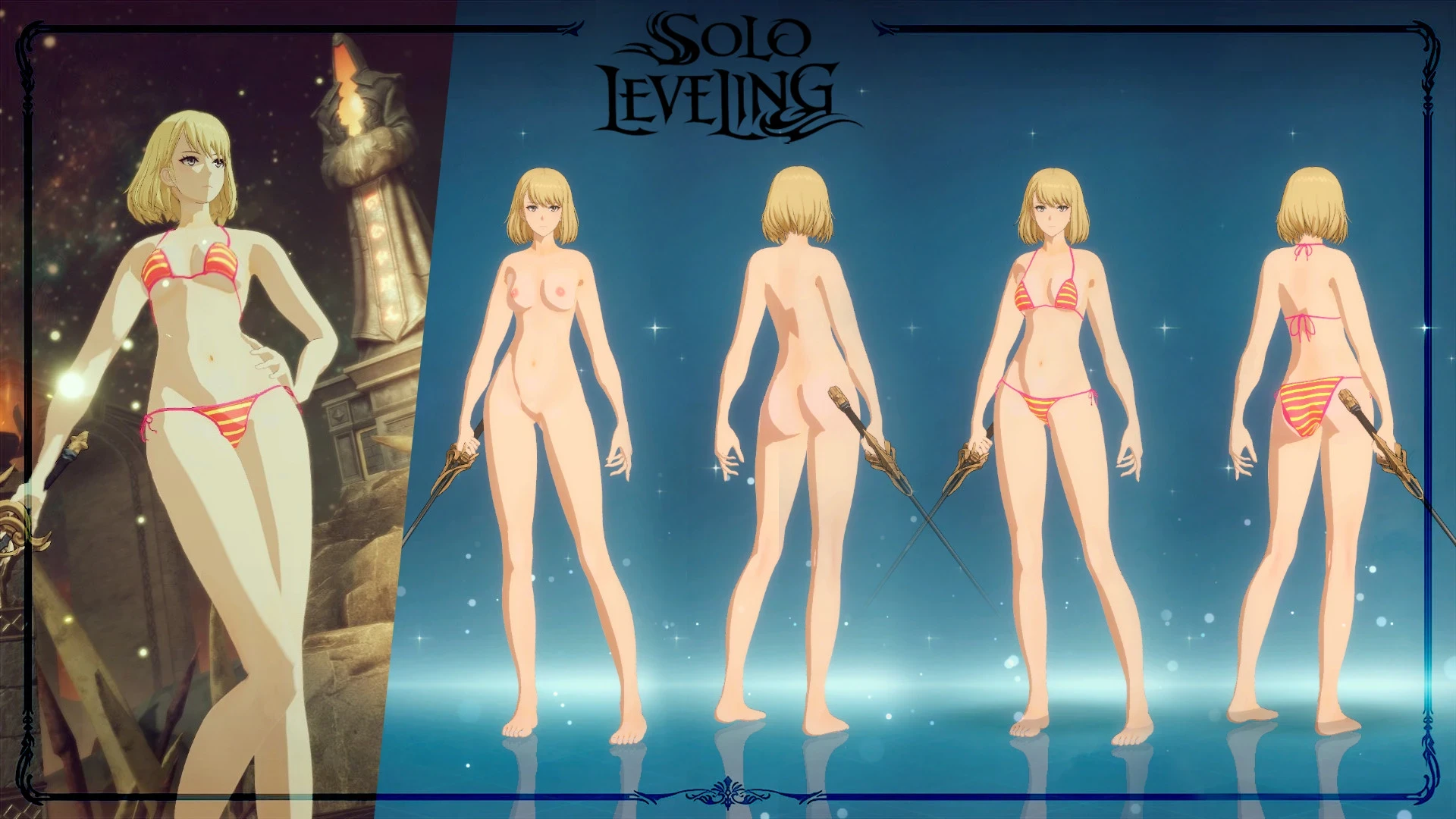 Solo Leveling: Arise "Голая Ча и наряд в бикини"
