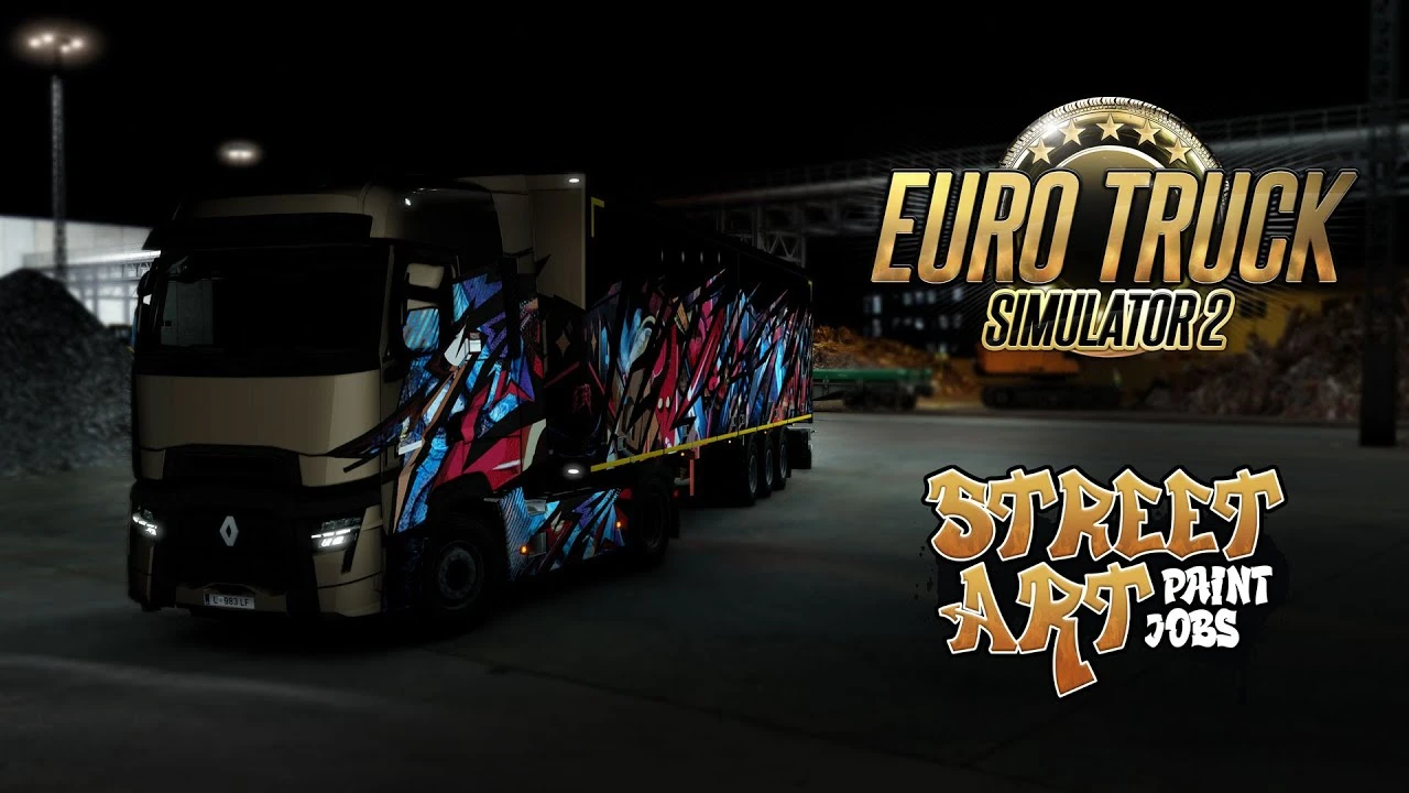 Для Euro Truck Simulator 2 вышло дополнение Street Art Paint Jobs Pack