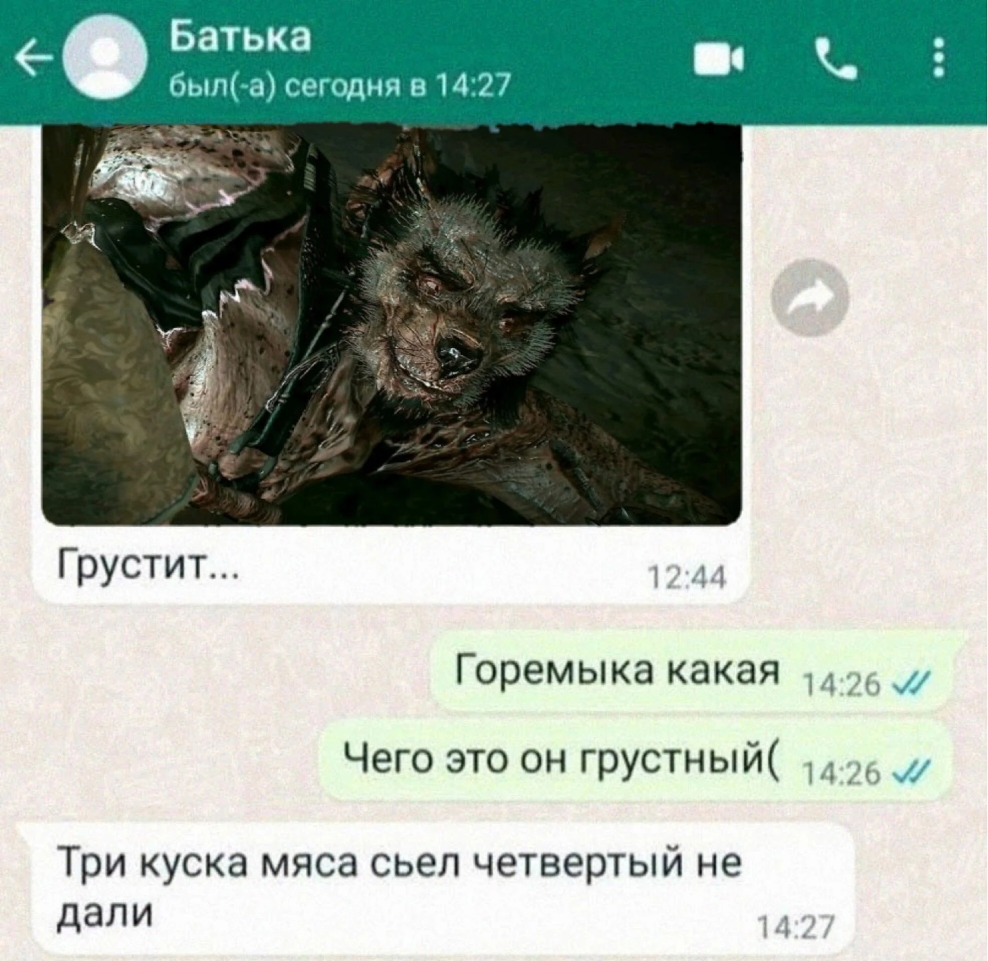 Винсента обделили мясом