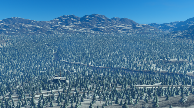 Cities: Skylines "Зимняя карта "Лесная Долина"" (v2)