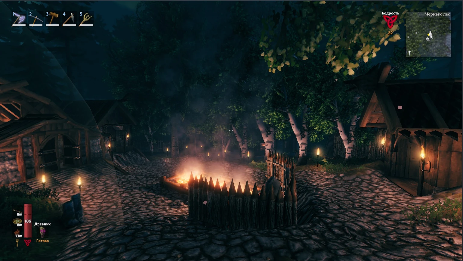 Valheim "Небольшая деревня для выживания"