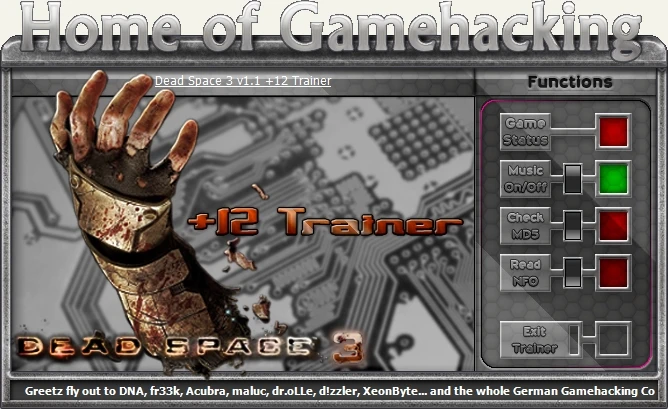 Dead Space 3: Трейнер/Trainer (+12) [1.1] {sILeNt heLLsCrEAm/HoG}