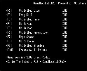 Solstice Chronicles MIA: Трейнер/Trainer (+10) [Codex 1.2] {LIRW / GHL}