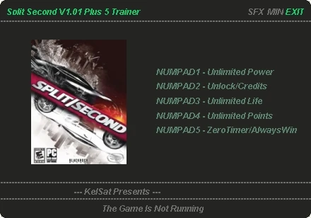Split/Second: Трейнер (+5) [1.01] {KelSat}