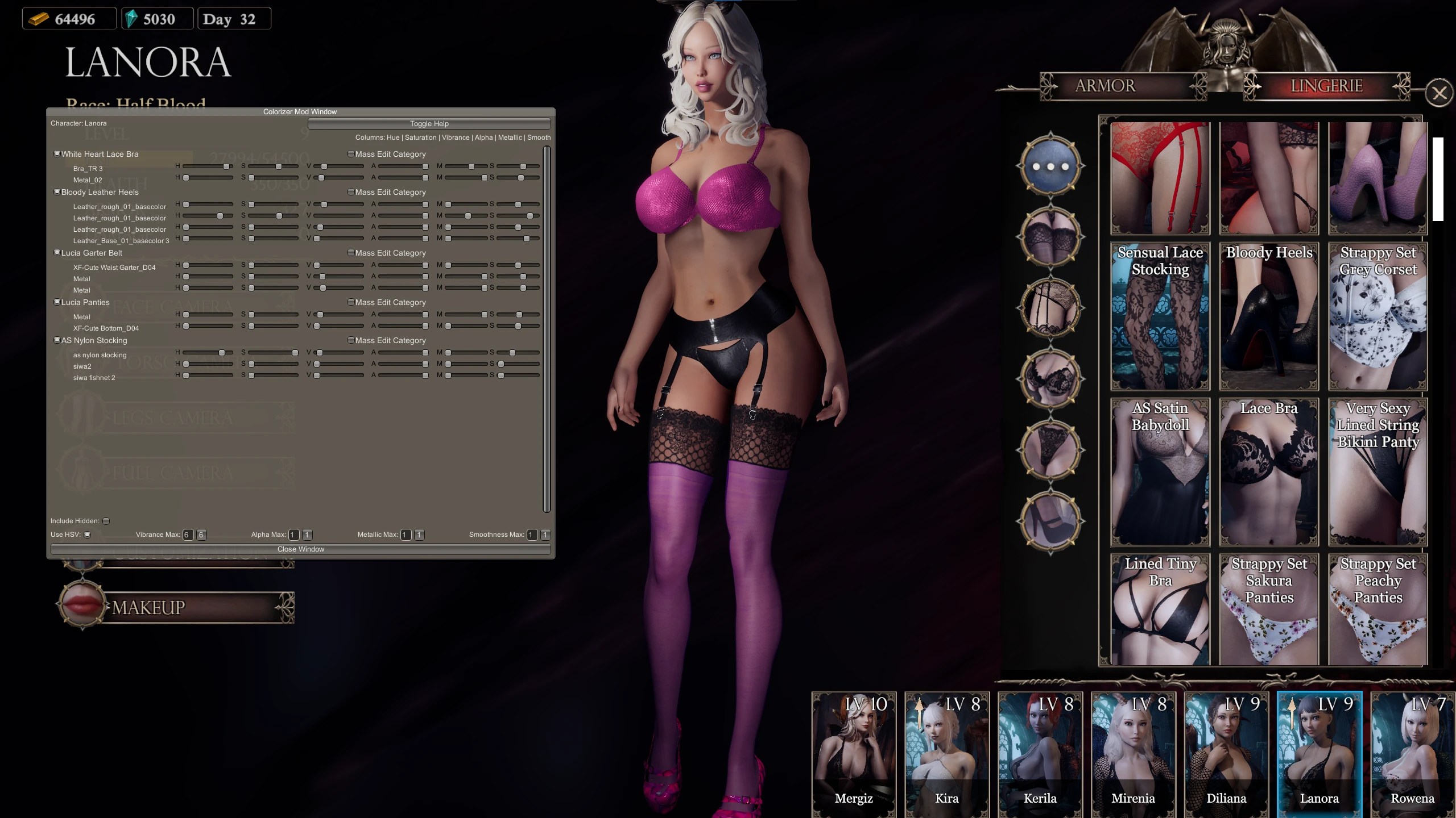 She Will Punish Them "Настройка цвета экипировки"