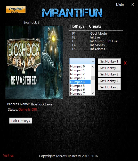 BioShock 2 - Remastered: Трейнер/Trainer (+5) [1.0.122228] {MrAntiFun}