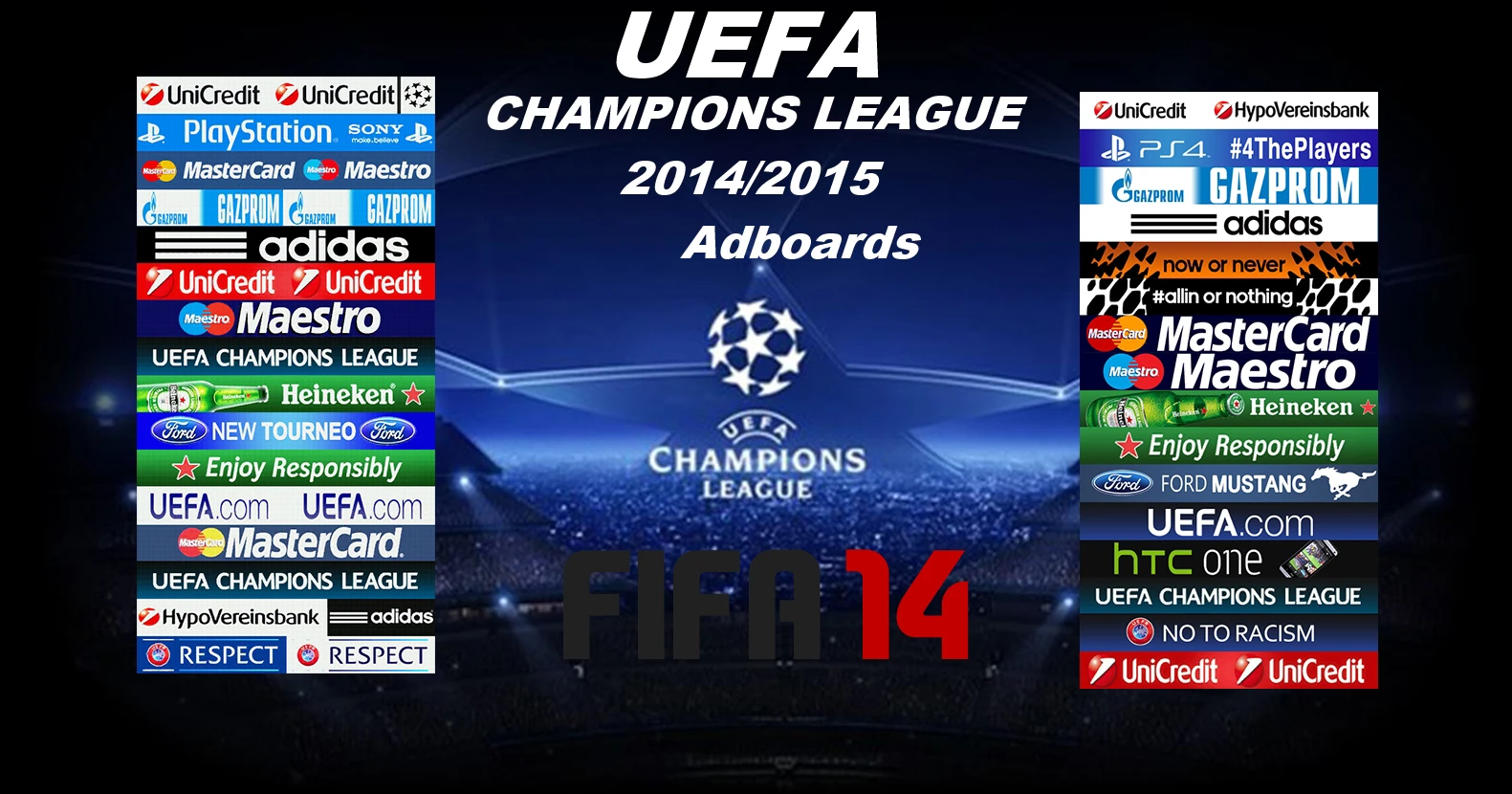 FIFA 14 "Рекламные щиты UEFA CHAMPIONS LEAGUE 14/15 "
