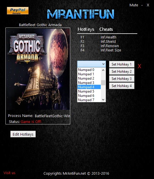 Battlefleet Gothic: Armada: Трейнер/Trainer (+4) [0.7166] {MrAntiFun}