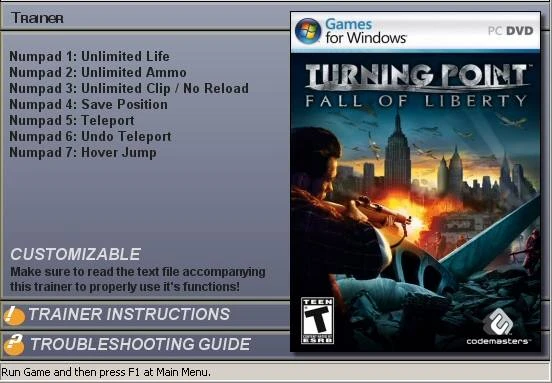Turning Point: Fall of Liberty : Трейнер(+7)[1.0]